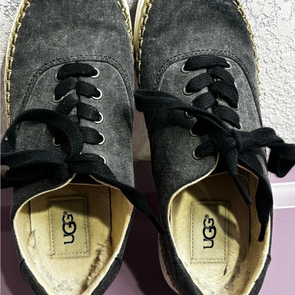 UGG Gray and Tan Flats